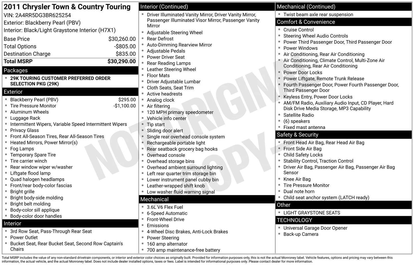 chrysler town & country 2011 2A4RR5DG3BR625254 image chrysler town & country 2011 2A4RR5DG3BR625254 image